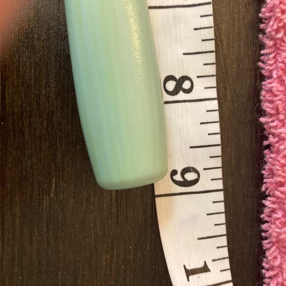 6 - Vintage Cambridge Dinner Knives Green Stainless Flatware Plastic Handle 9" - Picture 10 of 10